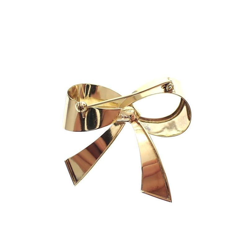 Image 4 of Gold brooch with a bow