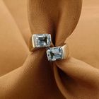 Image 2 of 18K White Gold Toi et Moi Ring with Aquamarine