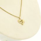 Image 10 of Gold pendant of two dolphins with diamond 0.015 ct.