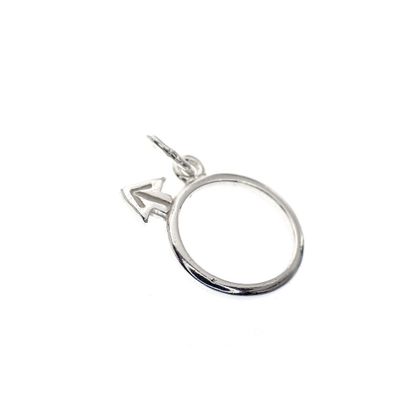 Silver pendant of a male sex symbol Image 2 of Silver pendant of a male sex symbol