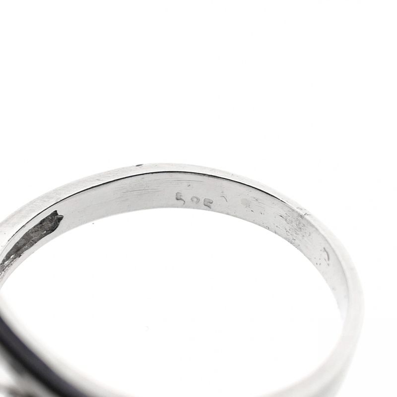 Image 8 of White gold solitaire ring with zirconia.