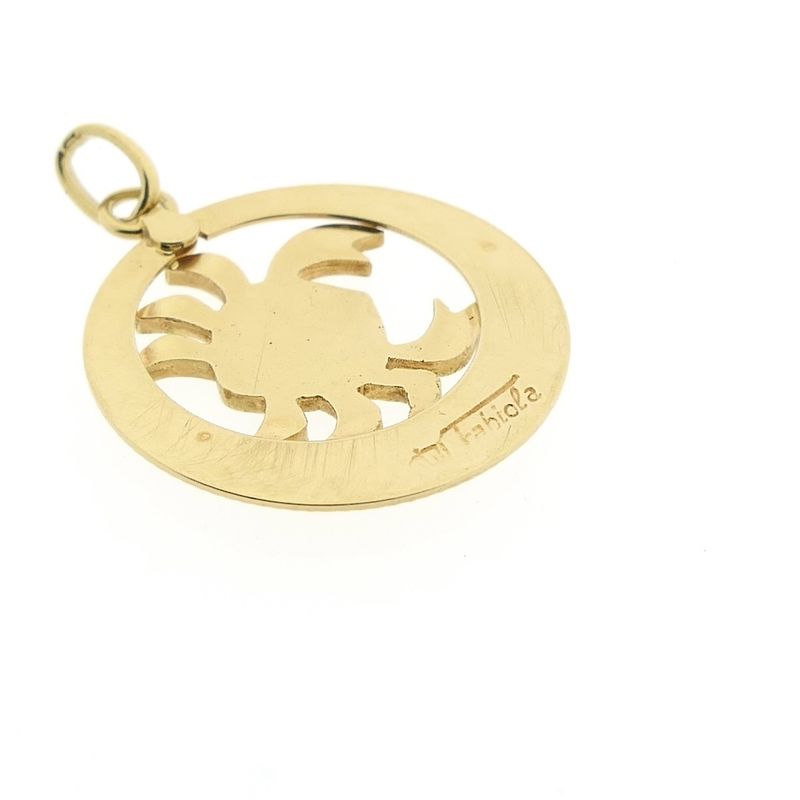Image 6 of Gold zodiac sign pendant; Cancer | Fabiola