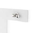 Image 5 of 18 kt white gold faceted square stud earrings