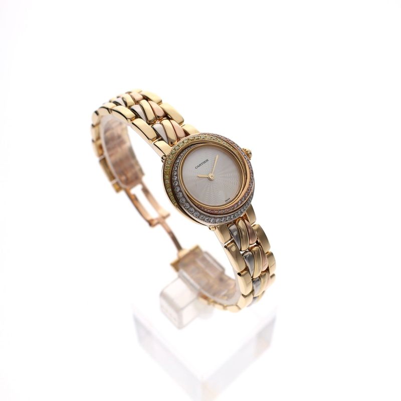 Image 4 of Cartier Trinity 2357 / WG2005S5; Exclusive 18ct Yellow Gold Ladies Watch with Diamonds