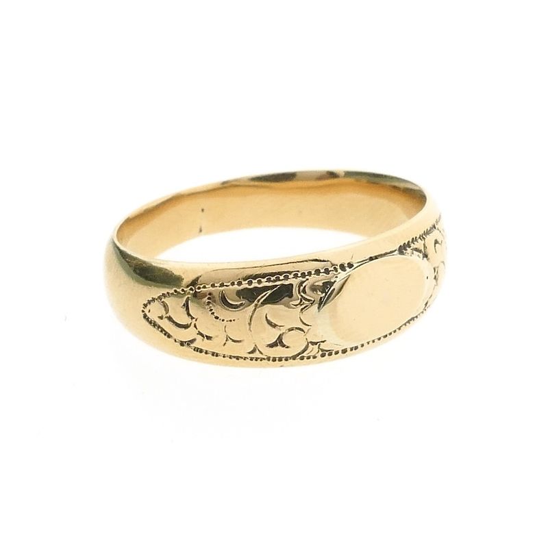 Image 5 of 8 carat men's ring with engraving plate