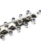 Image 6 of Antique white gold brooch with pearl and sapphire