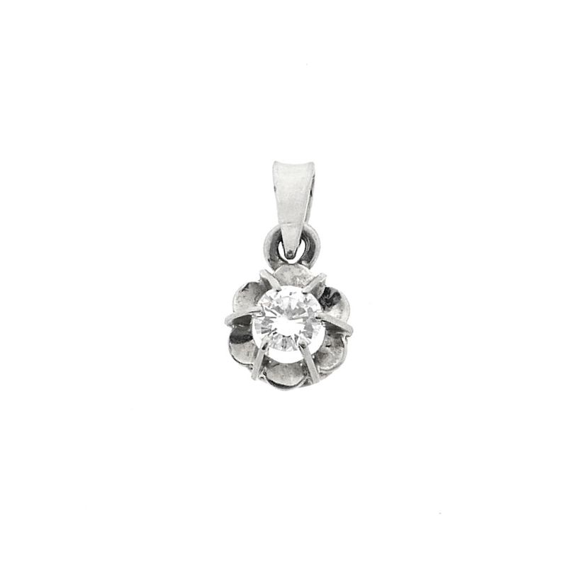 Image 1 of white gold pendant with diamond | 0.20 ct.