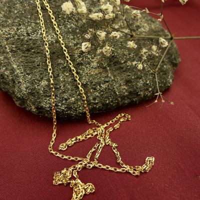 Image 2 of 18K Gold Anchor Link Chain | 50 cm