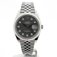 Rolex Datejust 41mm 'Rhodium Diamond Dial' 126334; Automatic men's watch