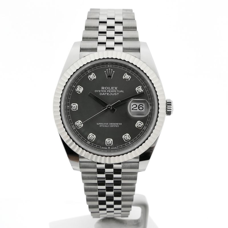 Image 1 of Rolex Datejust 41mm 'Rhodium Diamond Dial' 126334; Automatic men's watch