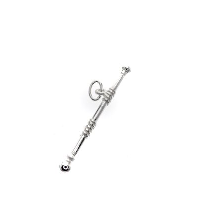 Silver charm of a baton majorette Image 1 of Silver charm of a baton majorette