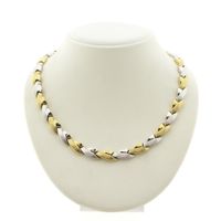 Two-tone gold fantasy link necklace