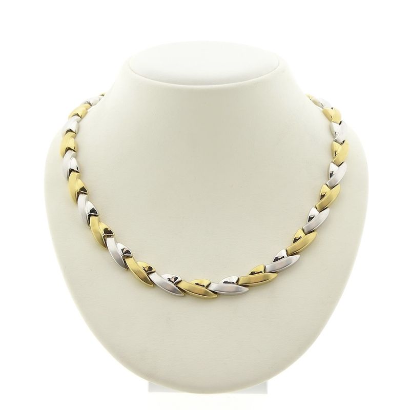 Image 1 of Two-tone gold fantasy link necklace