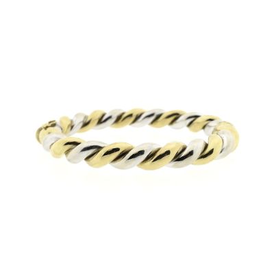 Image 1 of Two-tone gold twisted slave bracelet.