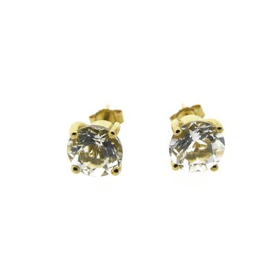 9 carat solitaire stud earrings with zirconia Image 2 of 9 carat solitaire stud earrings with zirconia