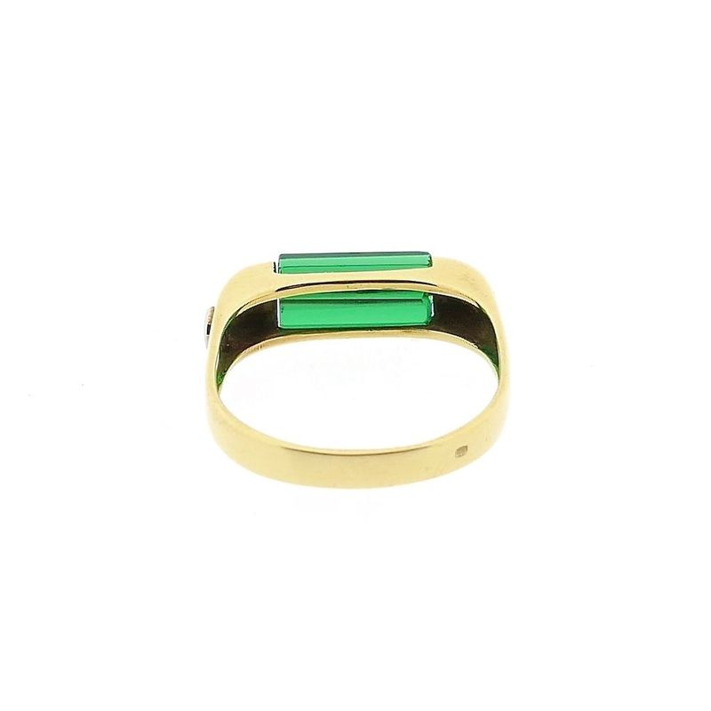 Image 4 of Gold ring with green tourmaline