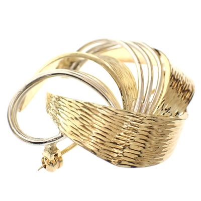 Two-tone gold fantasy brooch Image 2 of Two-tone gold fantasy brooch