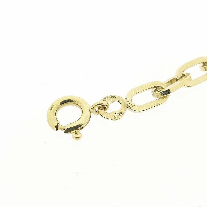 Image 4 of Gold wide anchor link bracelet