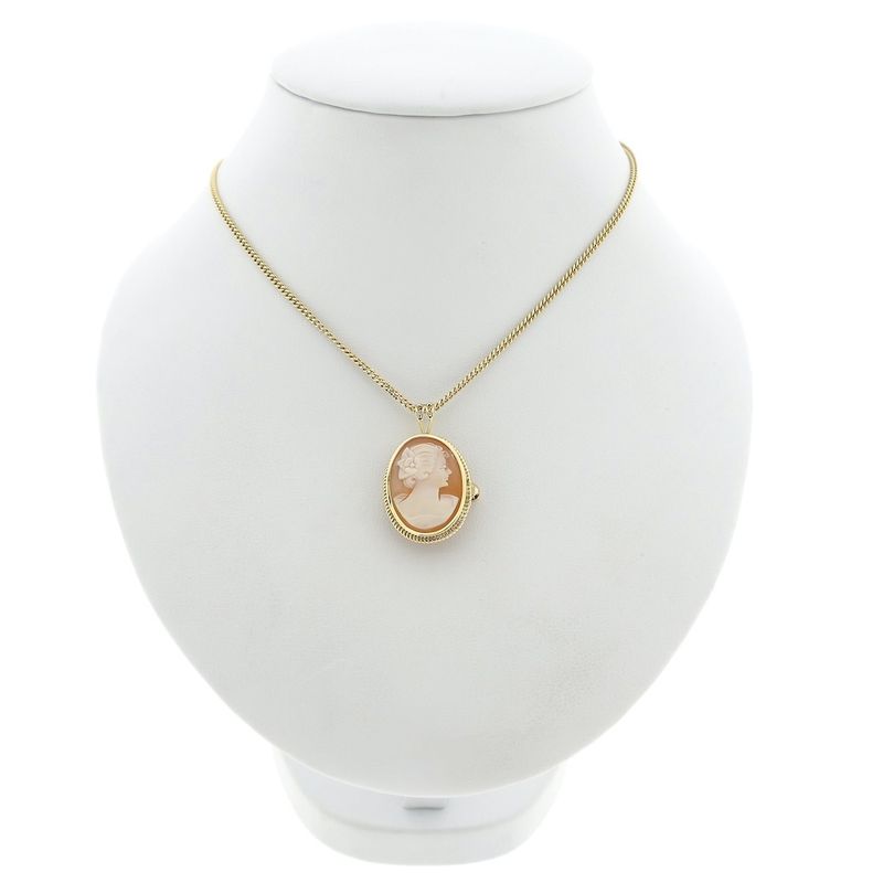 Image 9 of Gold brooch/pendant with cameo