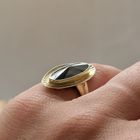 Image 5 of Gold ring with hematite