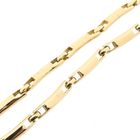 Image 8 of Gold Bar Link Necklace with Zirconia
