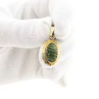 Image 11 of 14 Karat Gold Pendant with Nephrite Jade