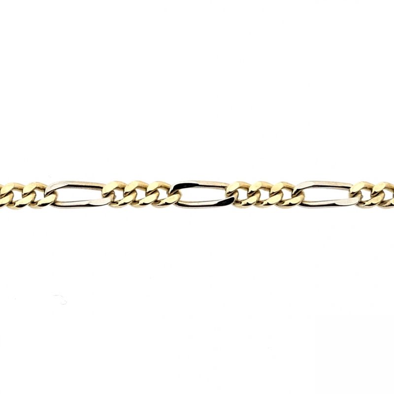 Image 5 of Two-tone gold Figaro link chain
