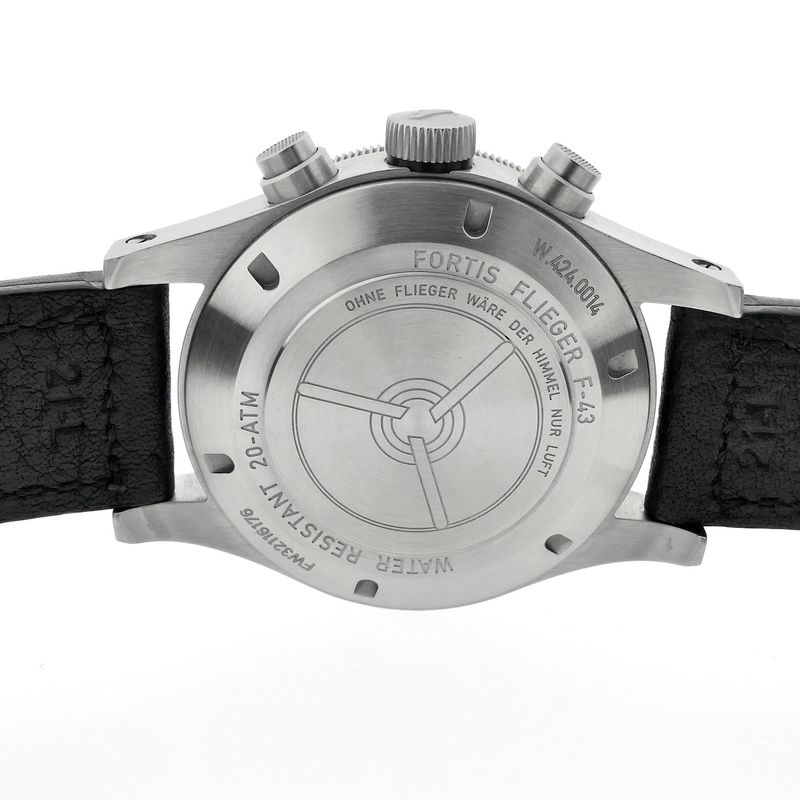 Image 10 of Fortis Flieger F-43 Bicompax F4240005; Automatic chronograph men's watch