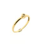 Image 1 of Gold solitaire ring with diamond | 0.01 ct.