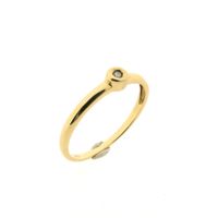 Gold solitaire ring with diamond | 0.01 ct.