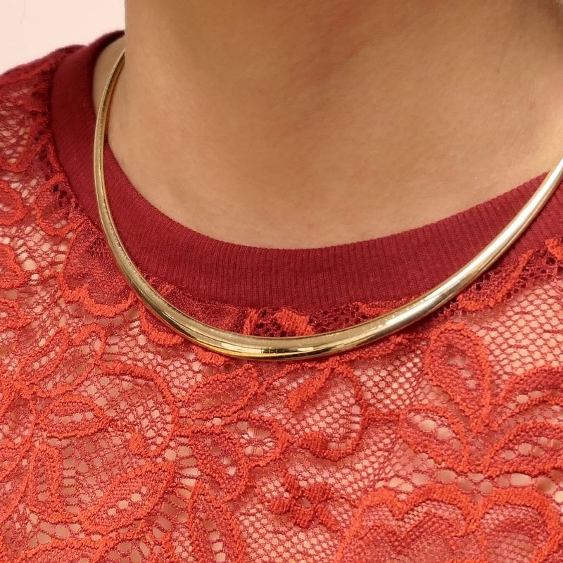 Image 2 of Gold Omega link necklace | 41 cm