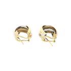 Image 6 of Tricolor gold braided stud earrings
