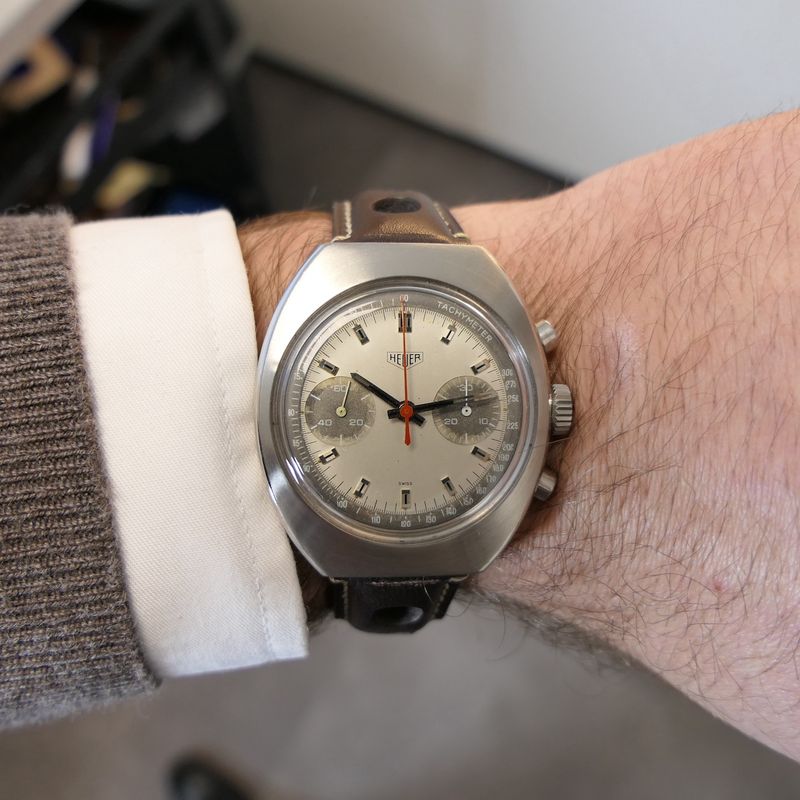 Image 10 of Heuer Pre-Carrera Chronograph; Vintage men's watch