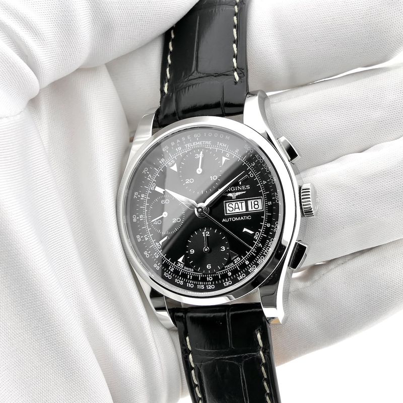 Image 14 of Longines Heritage 1954 Chronograph L2.747.4.52.4; Automatic men's watch