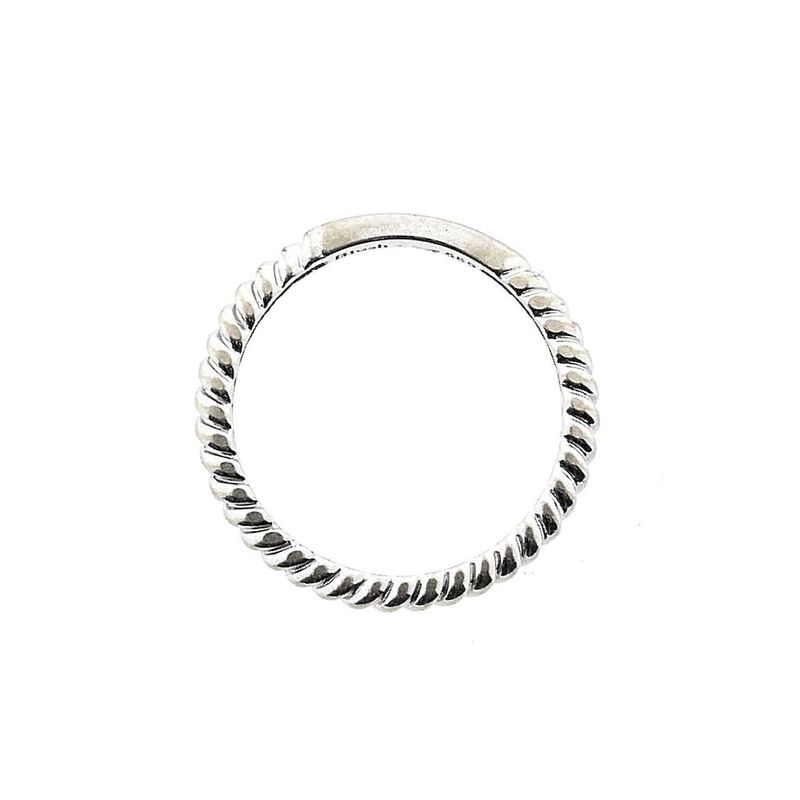 Image 5 of White gold twisted sliding ring; Blush