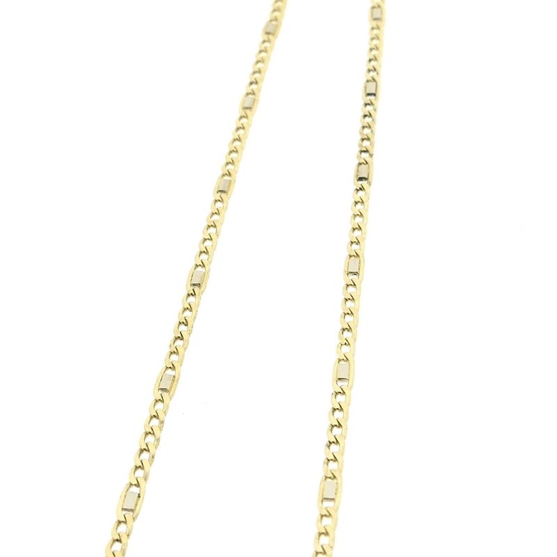 Image 6 of Two-tone gold Figaro link chain | 58.5 cm