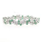 Image 29 of Exclusive white gold bracelet with emerald and diamond; 7.40 ct. + IGI Certificate