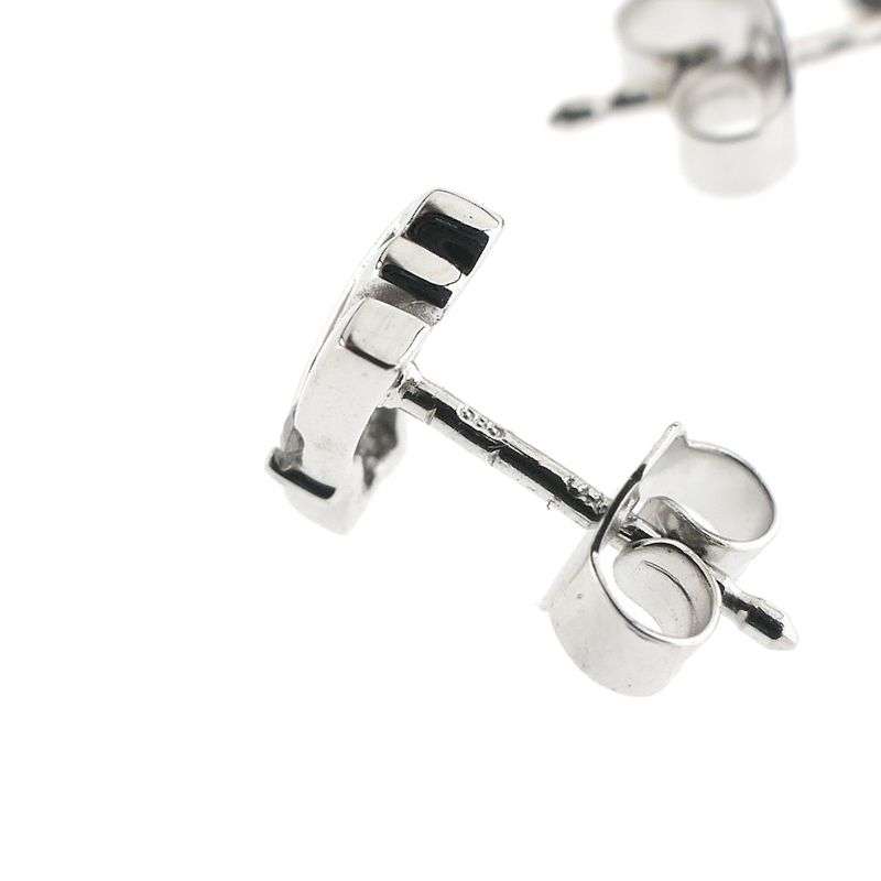 Image 6 of White gold fantasy stud earrings with diamonds | 0.02 ct.