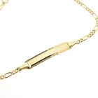 Image 3 of Gold Figaro link bracelet with engraving | 16.5 - 18.5 cm