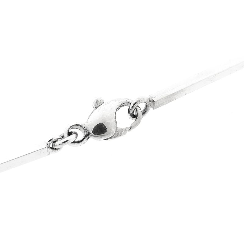 Afbeelding 4 van Witgouden staafjes schakelketting | 46 cm