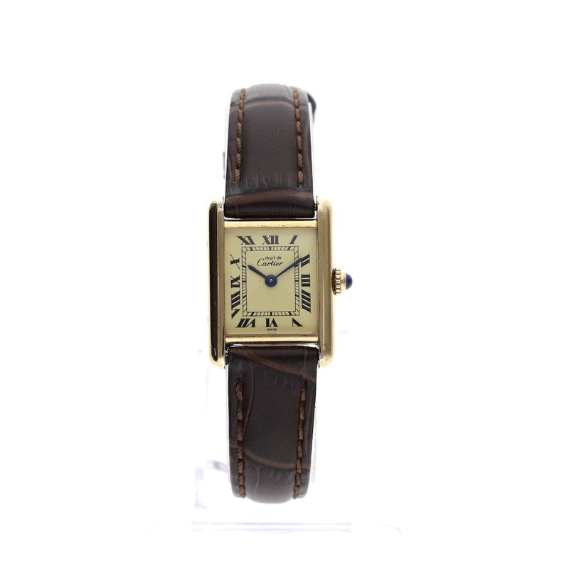 Image 9 of Cartier Tank Vermeil 5057001; Vintage ladies watch
