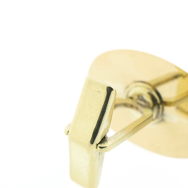 Image 5 of Gold cufflinks with green cameo