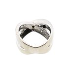 Image 7 of 18K White Gold Crossover Ring with Diamonds