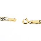 Afbeelding 4 van Bicolor gouden gedraaide armband | 19,5 cm