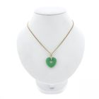 Image 3 of Gold jade pendant with diamond | 0.03 ct.