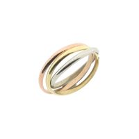 Tricolor gold trinity ring