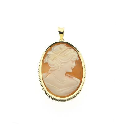 Image 1 of Vintage gold pendant with cameo