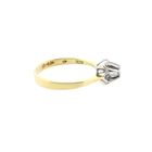 Image 5 of Bicolor gold solitaire ring with diamond; 0.035 ct.