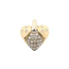 Image 1 of Bicolor gold heart pendant set with diamonds; Approx. 0.70 ct.