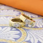 Image 2 of Gold stud earrings with diamond | 0.32 ct.